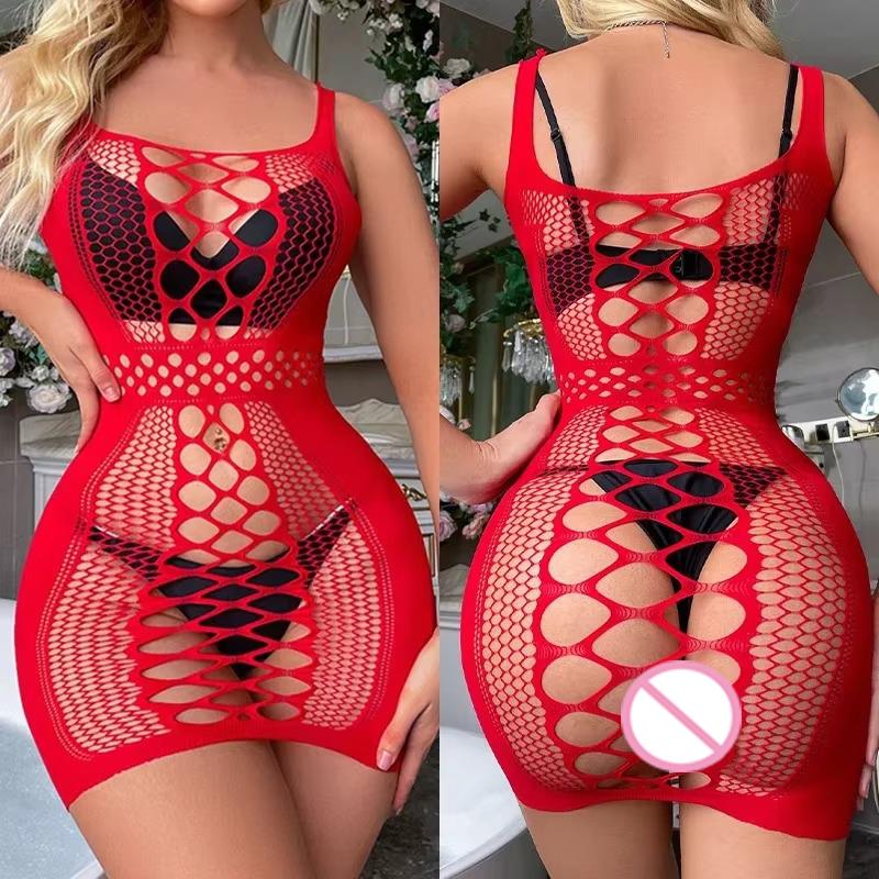 Hot New Fishnet Bodystocking for Women Babydoll Hollow Erotic Underwear Costumes Backless Pornographic Body Suits Sexy Lingerie