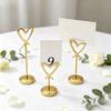 Metal Place Card Base Hollow Heart Table Number Holder, Love Stand, Holders Clip for Photos, Food Signs, Memo Notes, Weddings, Birthdays, Restaurants