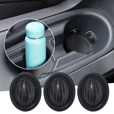 3Pcs Car Cup Holder Insert Limiter Slot Slip Limit Clip Elastic Silica Gel Anti Shake Fixed Bottle Glass Cup Drink Holders