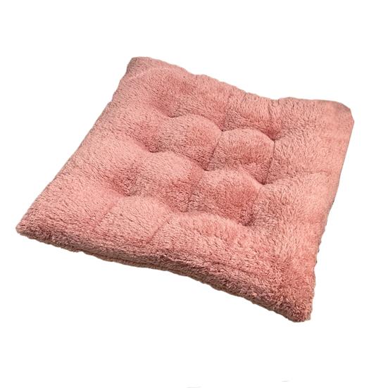 

Подушка для сиденья Утолщенный дизайн Плюшевая ткань Нескользящая основа Подушка для стула Дом Автомобиль Обеденный стул 40x40cm розовый