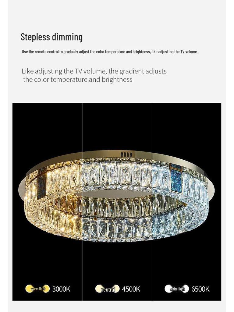 Luxury Modern Crystal Ceiling Light – Atmospheric Round Design for Living Room or Bedroom (2025 Edition)