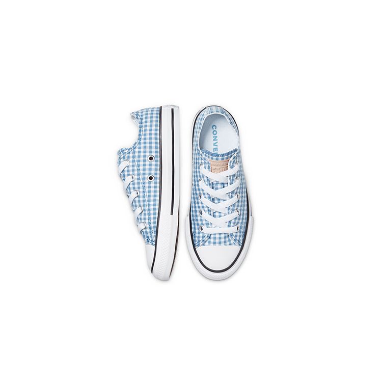 Converse Chuck Taylor All Star Low Top Comfortable Versatile Durable Breathable Low-Top Canvas Shoes Kids Sneakers Blue White 670694C