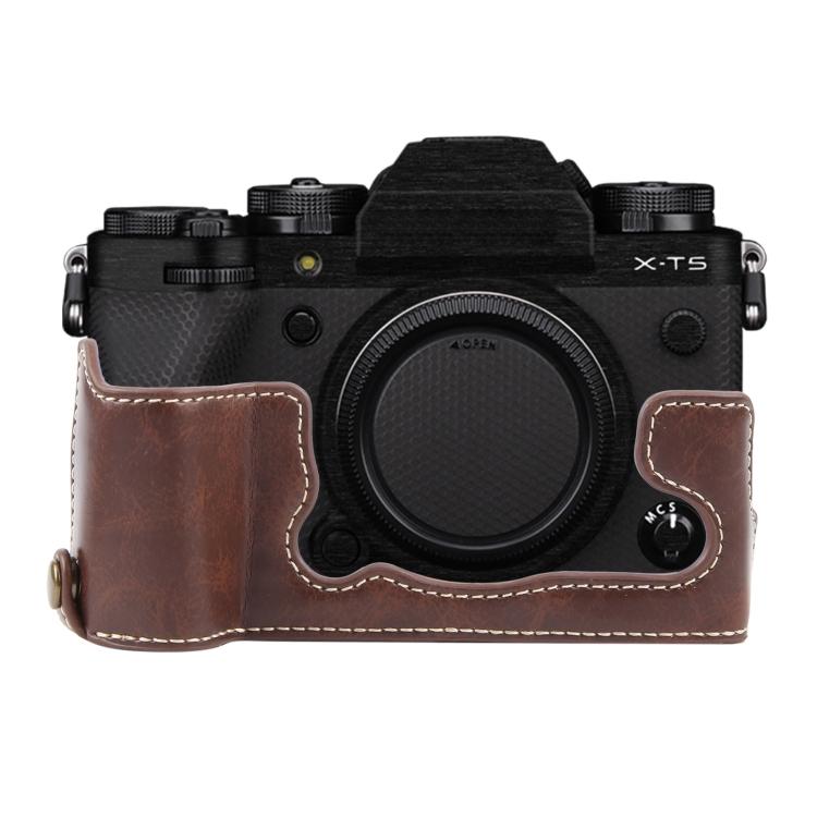 Glossy PU Leather Half Bottom Base Protective Case For FUJIFILM X100VI Digital Camera