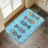 Pink kitten flannel door carpet, bathroom door mat, absorbent foot pad, bedroom floor mat, decorative mat, machine washable