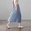 SOFSIL French Vintage Plaid Straight Midi Skirt