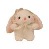 Cute Pudding Rabbit Plush Doll Wearing Hat Little White Rabbit Grab Machine Doll Children's Rag Doll Birthday Gift
