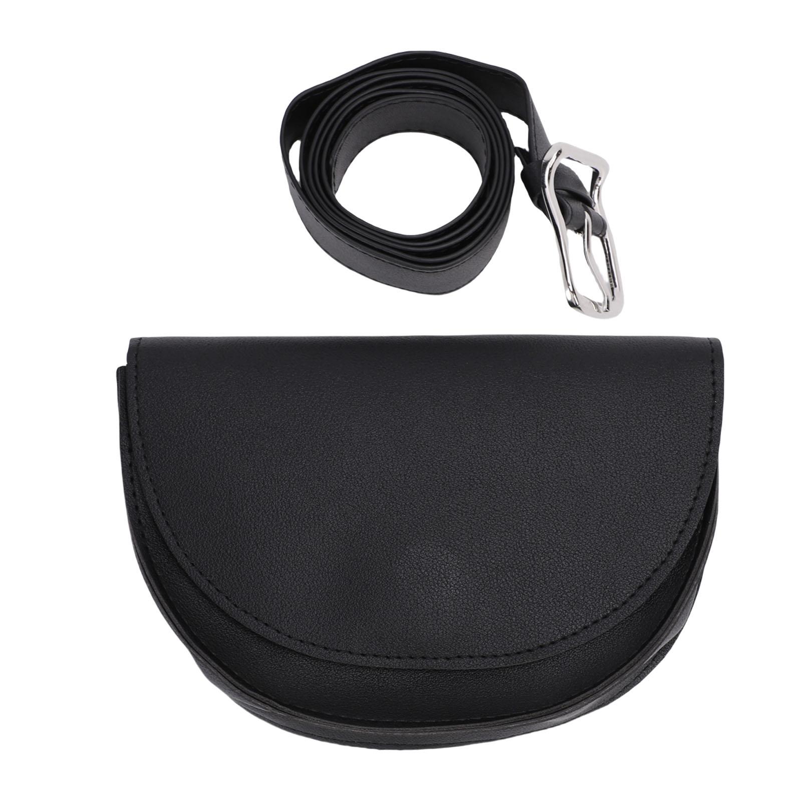 

Rangefinder Waist Bag Stylish PU Leather Rangefinder Carrying Case with Adjustable Belt for Balls Accessories Black