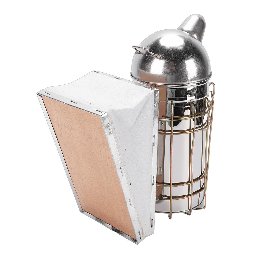 Bee Hive Smoker Stainless Steel Bee Smoker Beekeeping Equipment with Hanging Hook Prevent Burns Round Nozzle 800g A
