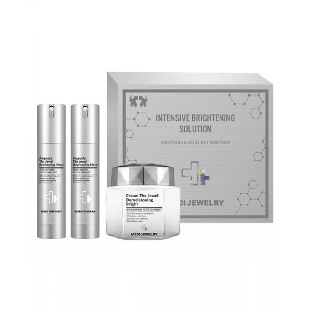 Medijewelry [intensive Whitening Solution] Brightening Ampoule+ampoule+cream Set Of 3 NONE