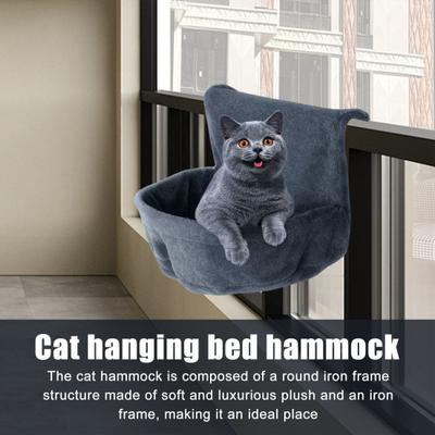 Katzen-Heizkörperbett, hängendes Katzenbett aus Plüsch mit stabilem Metallrahmen, Haustier-Winterkorb, Hängematte zum Aufhängen am Heizkörper, für Katzen bis zu 30 kg