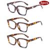 3pcs New Square Reading Glasses Men Women Oversized Glasses Frame Fashion High-definition Presbyopia Eyeglasses Rivets Eyewear