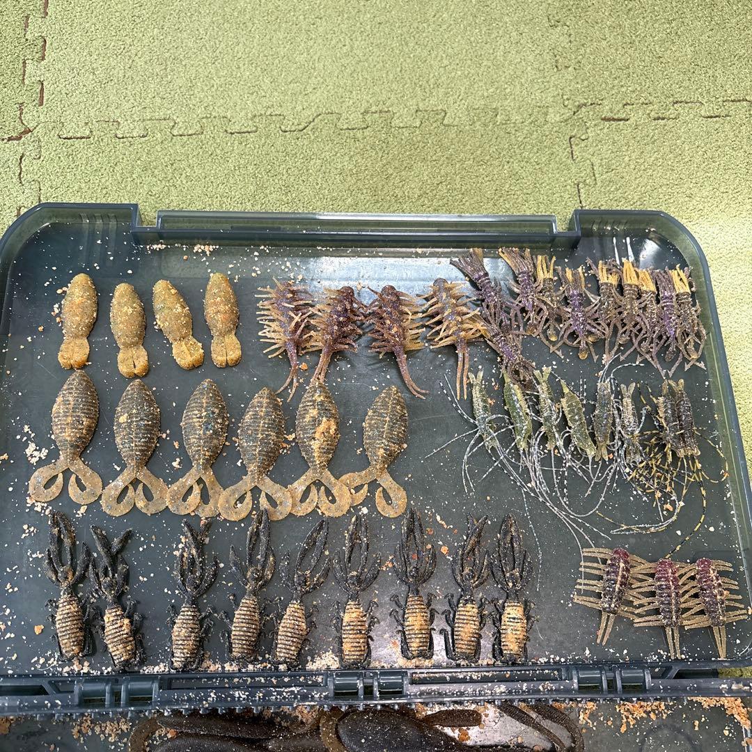 Used Bass fishing worm bulk sale light rig case included