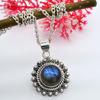 Labradorite Gemstone Beautiful Pendant Necklace 925 Sterling Silver Women Jewelry