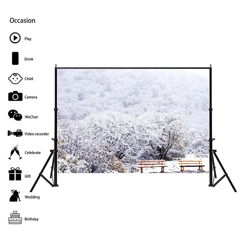 Winter Nature Landscape Photography Background Snow Mountain Forest Studio Photo Backdrops Christmas Theme Living Room Wall Hanging Tapestry Decor