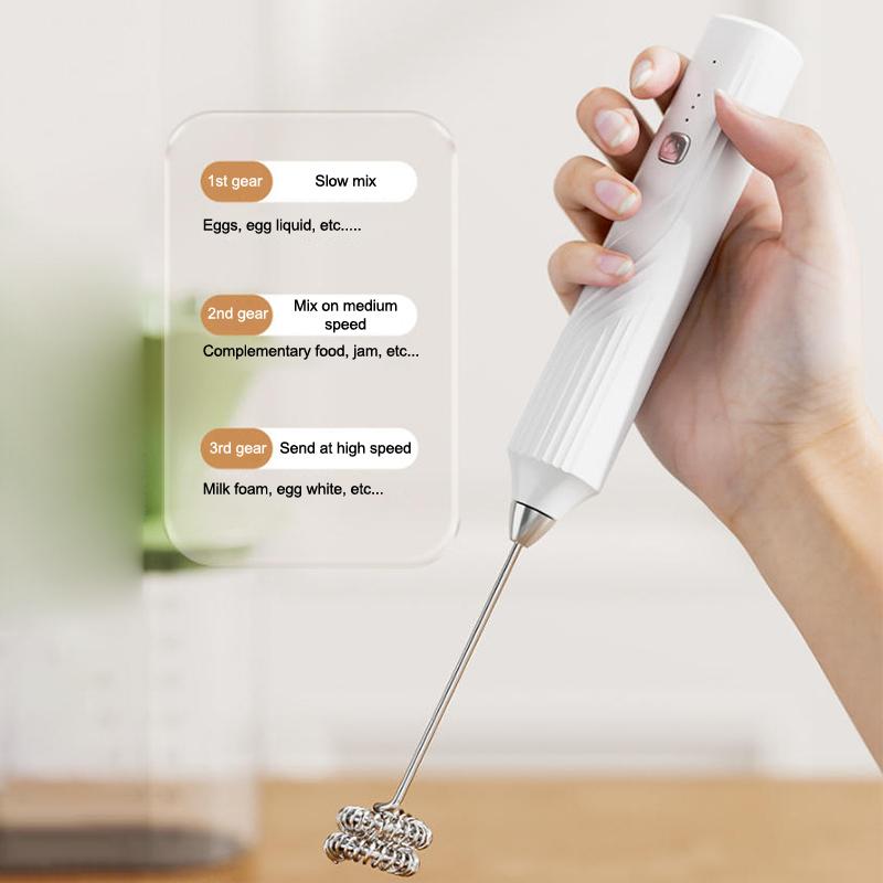 Electric Coffee Milk Foaming Mixer Coffee Creamer Whisk Handheld Egg Beater Froth Mixer Kitchen Automatic Whisk Baking Accessor