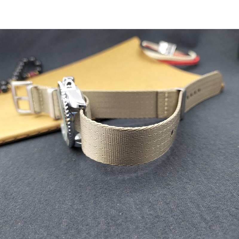 High-End NATO One-Piece Nylon Watch Strap - Canvas Woven, Sizes 18/20/22/24.