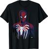 Marvel Spider-Man Game Painted Grunge Portrait T-Shirt