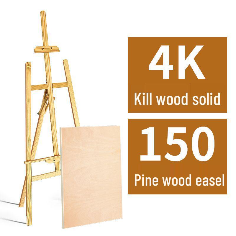 Art Student Drawing & Sketching Set: Solid Wood Folding Easel with Child's Board