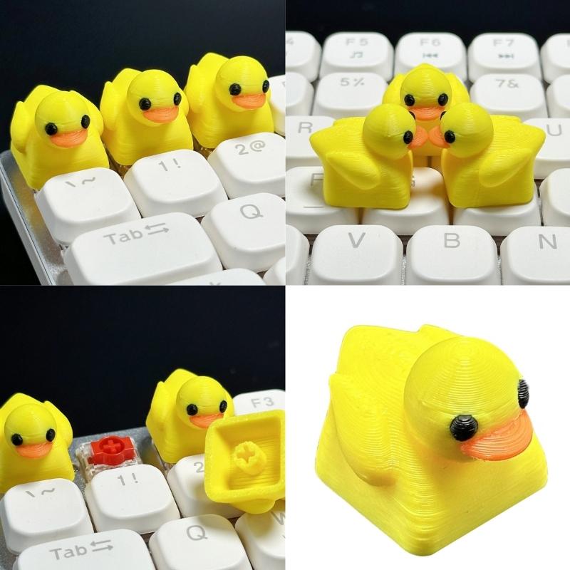 Nyhet Harts Keycap Stressavlastning Gul Anka Keycap för Mekaniskt Tangentbord Kreativ 3D Keycap
