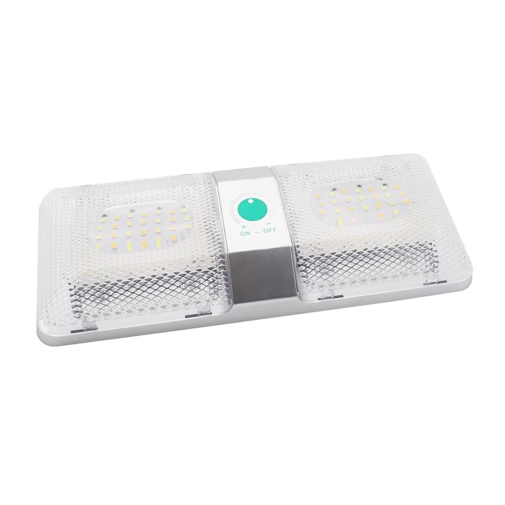12V Interior 180 LED Ceiling Light for Boat Camper Trailer Caravan Double Light Infinitely Touch Dimmable