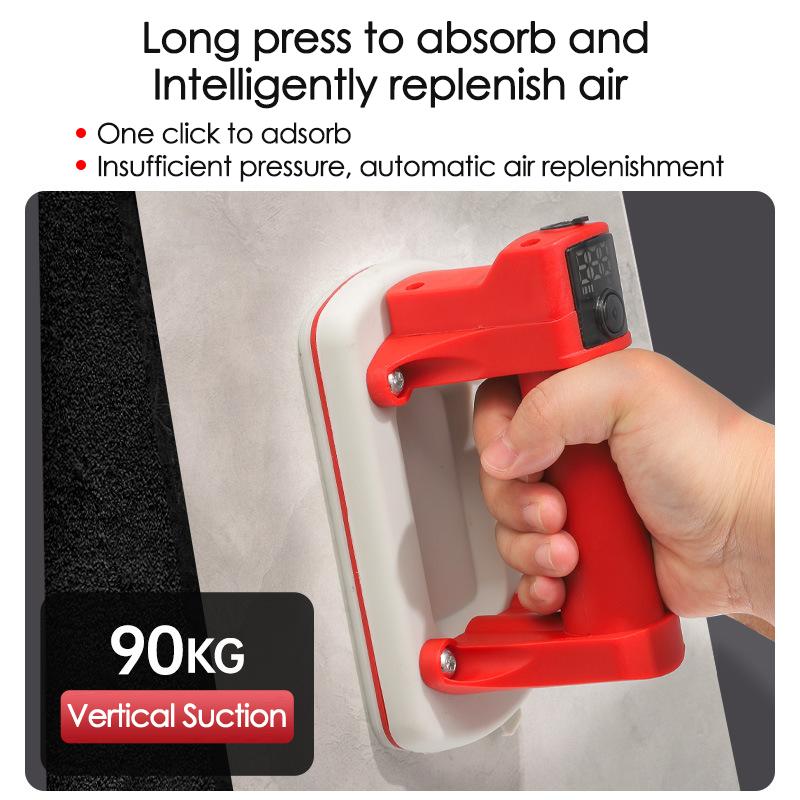Electric Vacuum Suction Cup 90KG Bearing Capacity Heavy Duty Vacuum Lifter for Glass Tile Granite Manual Lifting Magnets Tools