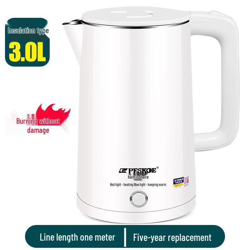 Durable Stainless Steel Electric Kettle - Large Capacity, Insulated, Thermostatic, New Model for Home Use