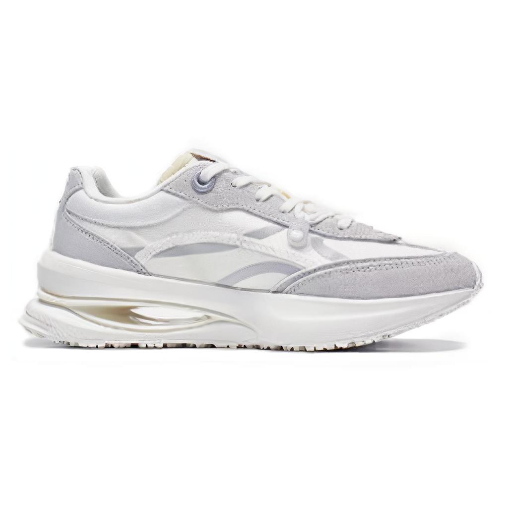 New LiNing 92 Shadow Anti Slip Wear Resistant Low Top Casual Shoes Women's Gray White AGCT250-3