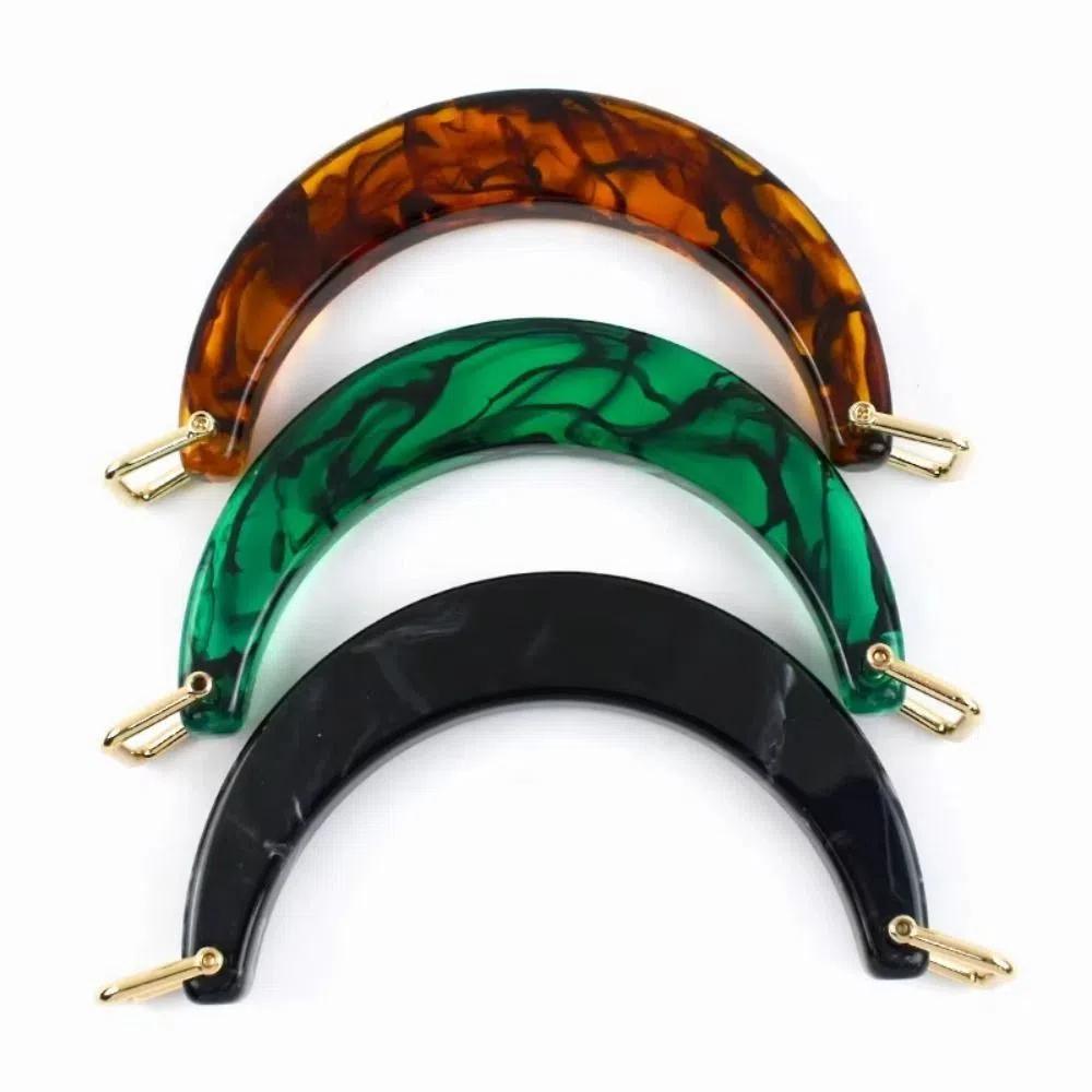 Amber Handbag Handles Resin Tote Grip Fashion Women's Bag Handle  DIY Replacement