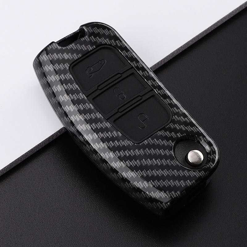 ABS Carbon Fiber Style Car Key Case Cover Fob for Ford B-Max C-Max Eco Sport Galaxy Fiesta Focus 2 Ecosport Kuga Escape Falcon