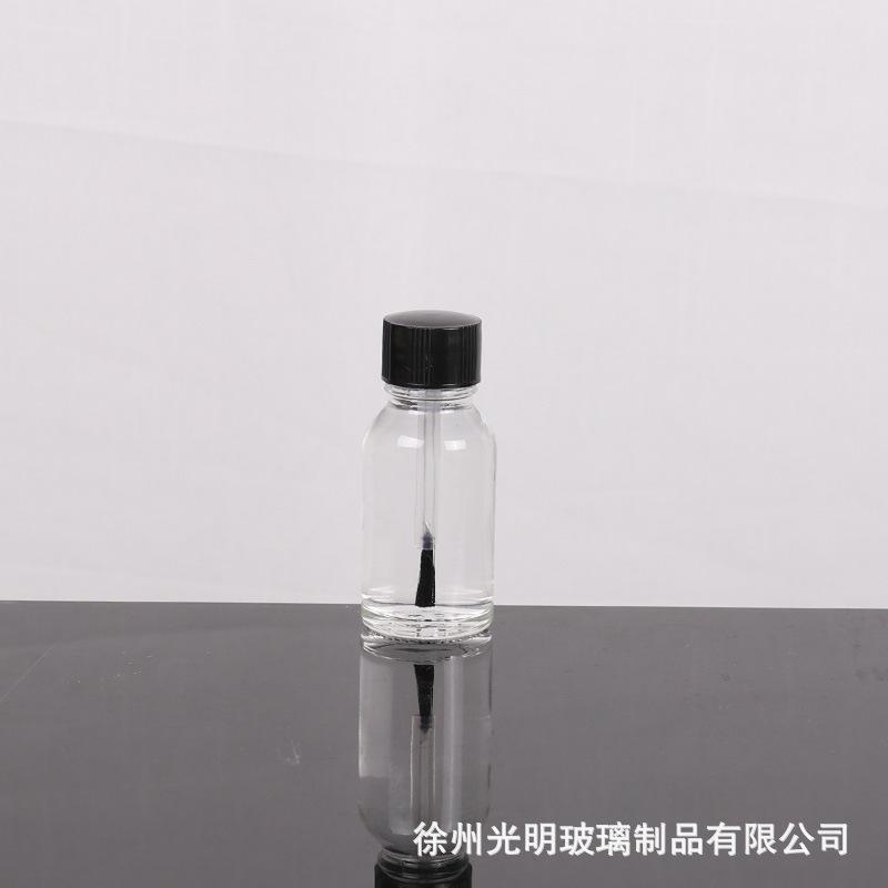 10Pcs 5-100ml Glass Nail Polish Bottle with Brush, Refillable Essential Oil Container, Empty Cosmetic Sample Pot