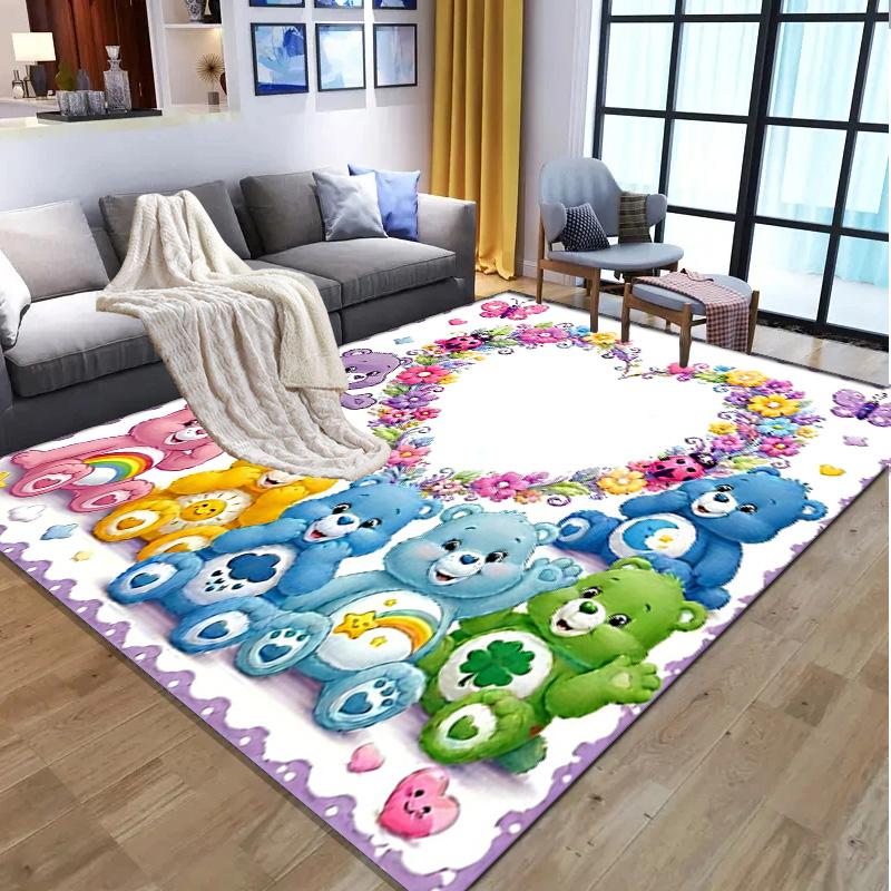 Care Bears Pattern Rug, Indoor/Outdoor Mat, for Picnic, Gameroom, Bedroom, Office, Living Room, Home Decor Carpet, Birthday Gift
