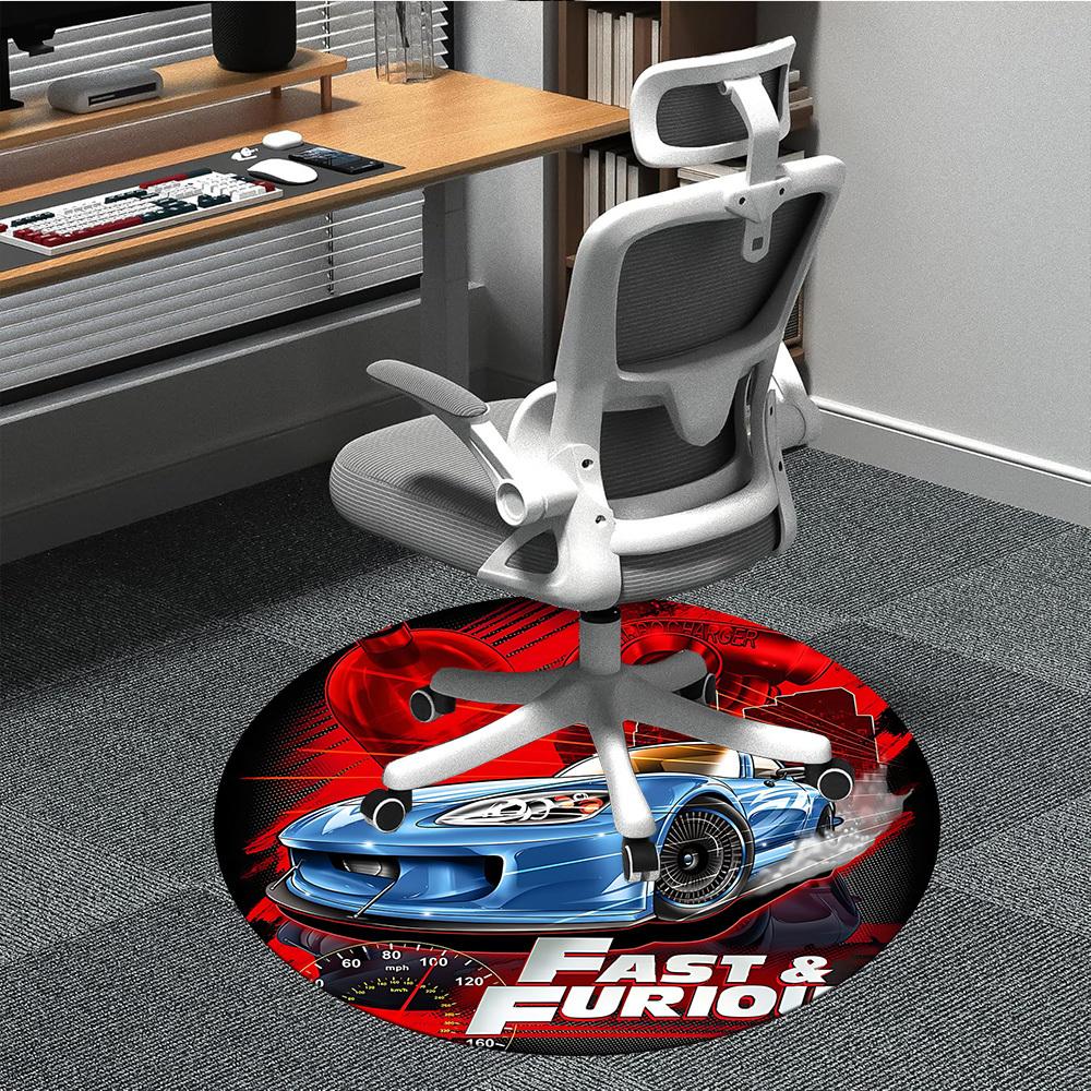

1pc Fast Fusion Office Round Area Rug, Indoor Mat Suitable For Office, Under Office Chairs Bedroom Living Room Home Decor, Room Deco114 80cm by 80cm