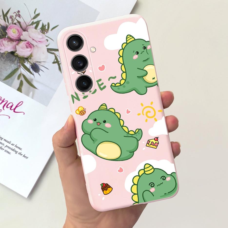 For Samsung Galaxy S23 FE Case Cute Dinosaur Cartoon Cover Soft TPU Phone Case For Samsung S 23 Plus Galaxy S23 Utra S23+ Bumper