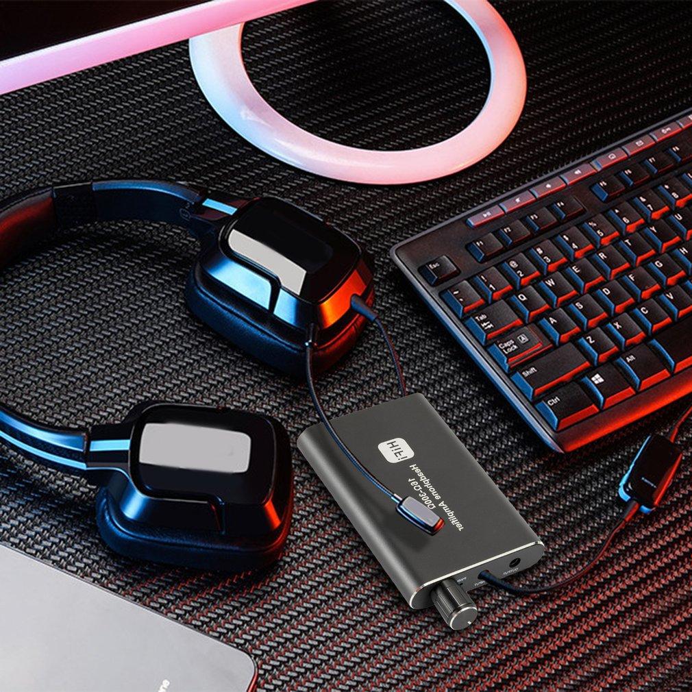 Hot HiFi Earphone Amplifier With 3.5mm Jack Cable Portable Headphone Amplfiers Aux In Port For Phone Android Music Player AMP