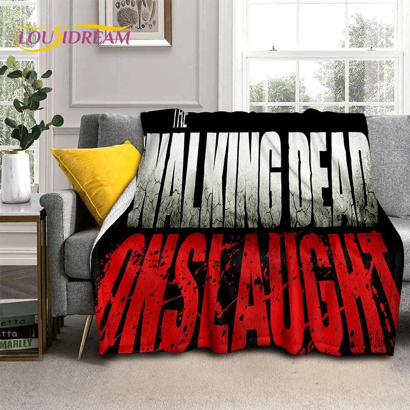 TWD The Walking Dead Rick Horror TV Blanket,Soft Throw Blanket for Home Bedroom Bed Sofa Picnic Travel Office Cover Blanket Kids