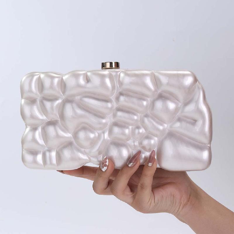 

Wedding Evening Bag Clutch Shoulder Acrylic New Crossbody Special Shape Fashion Handbags Women s Wallet Beach Luxury Brand Bag 21.5x6x11cm