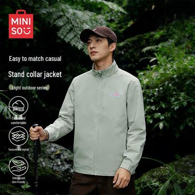 Men's Stand Collar Outdoor Windbreaker Jacket