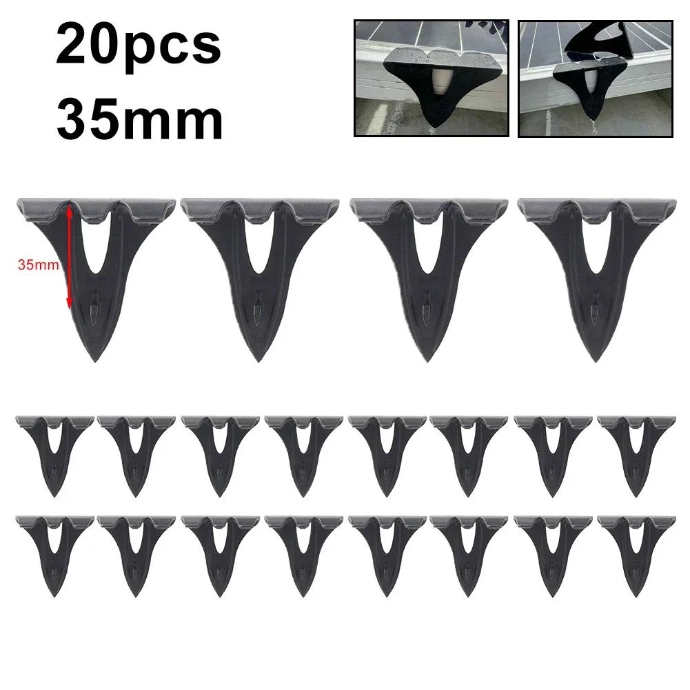 20Pcs 30/33/35/mm Solar Panel Water Drainage Clips Photovoltaic Modules Cleaning Clips For Solar Panel Water Drain Clamps