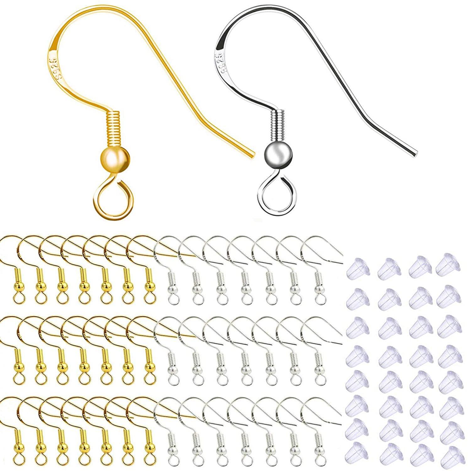 

Серебро 925 пробы Чистое серебро Ювелирные изделия Материалы для серег Набор для изготовления серег Ювелирные принадлежности Крючки для серег серебряный/золотистый