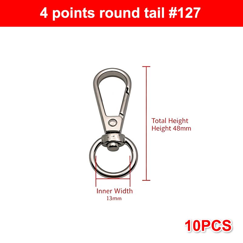10Pcs Zinc Alloy Swivel Snap Hooks With Heavy Duty Rust Proof Structure For Diy Bag Making Keychain Lanyard Crafting Projects