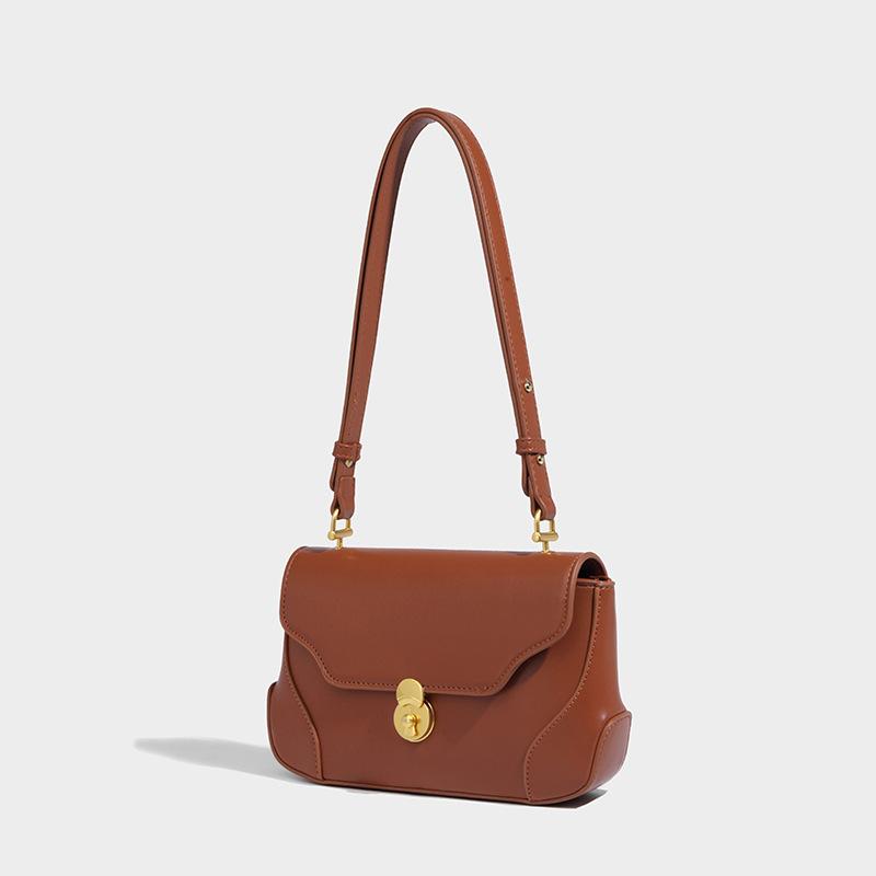 Vintage Versatile Women One Shoulder Bags Spring Summer Classic PU Leather Small Handbags Lady Elegant Underarm Bags Purses