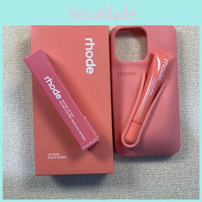 Σετ θήκης τηλεφώνου Rhode Lip Gloss από σιλικόνη για iPhone 16 με δημιουργικό σχεδιασμό