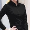 Elegantes Ganzjahres-Einfarbiges Hemd Schmal Geknöpfte Oberteile Modisches Hemd Umlegekragen Langarmbluse für Damen