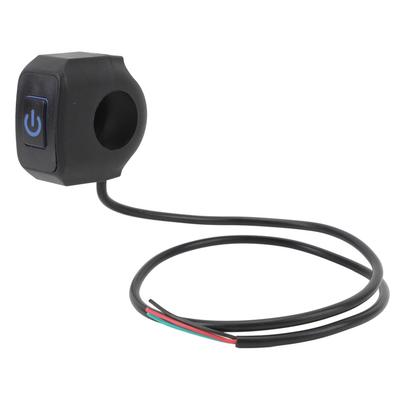 22mm Wasserdichter Motorradschalter Universal Lenker Hupe Scheinwerfer Kontrollknopfschalter Blau