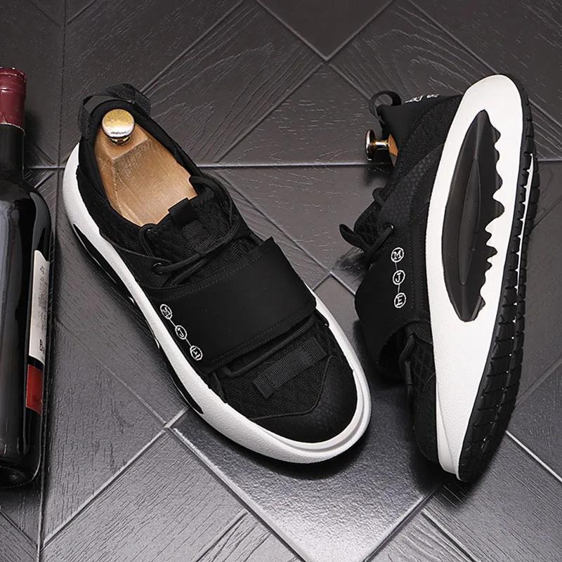 Модные мужские кроссовки для ходьбы мужская повседневная обувь модный бренд бег спорт мужские кроссовки обувь для мужчин дизайнерская мужская обувь на платформе 38 чёрный 10980₽