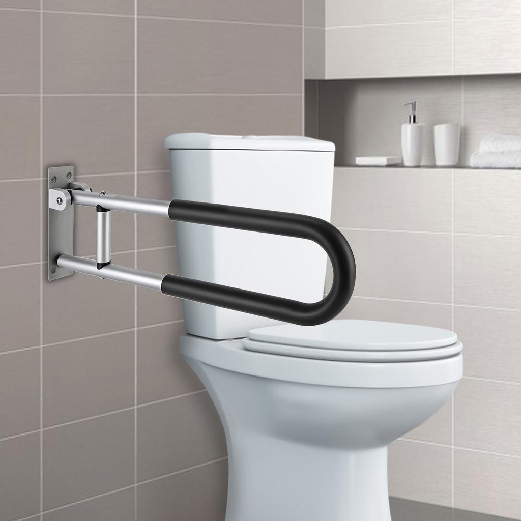 Wall-mounted Bathroom Toilet Grab Bar,foldable and Non-slip Safety Handle, for the Elderly, Pregnant Women, Disabled Individuals