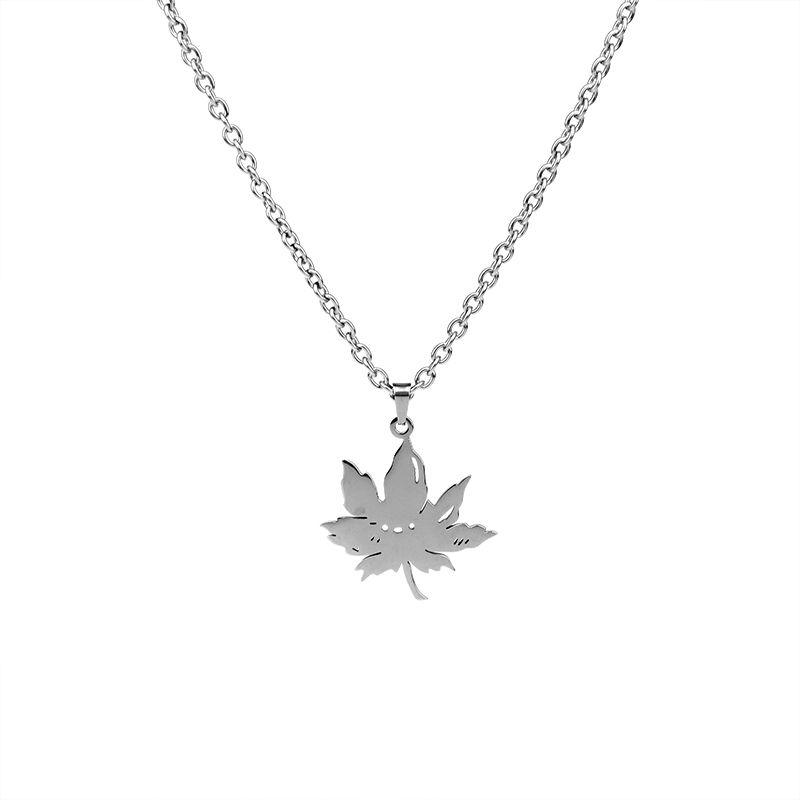 

Песочные часы Маленькое ожерелье с кленовым листом Минималистичные милые аксессуары Длинная цепочка для свитера Стильный летний женский кулон-украшение O chain 70cm