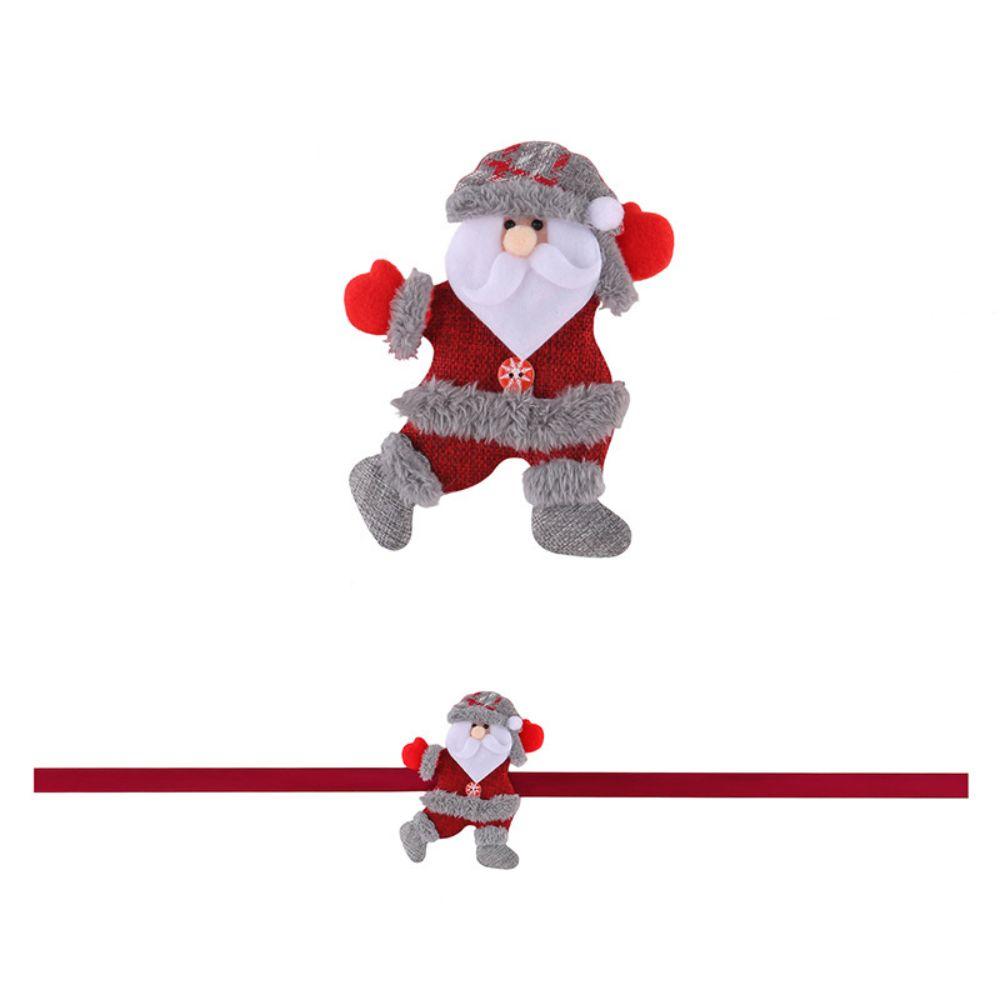2pcs Cute Christmas Doll Curtain Tiebacks Creative Curtain Fixer Snowman Curtain Strap New Year