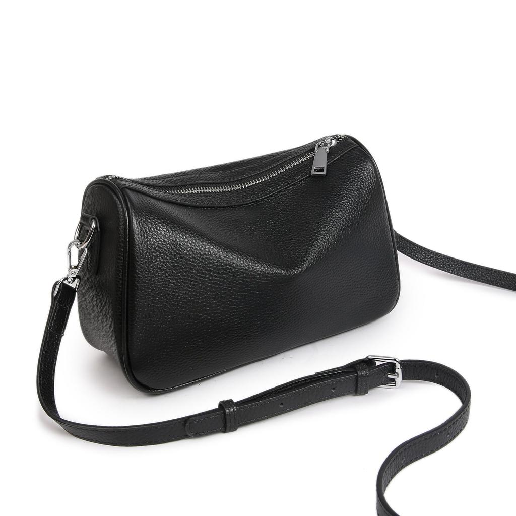 Head Layer Cow Leather Women's Shoulder Bag, Simple and Practical Soft Leather Crossbody Handbag, Lightweight Small Phone Bag