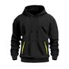 Men's Couple Streamer Hoodie with Contrasting Color Pockets Loose and Versatile Long-sleeved Sweatshirt